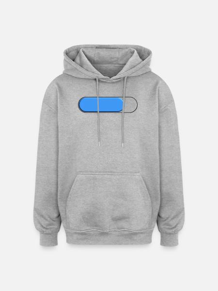 Gauge Petite bleu (loading) - Oversized Unisex Hoodie - heather grey