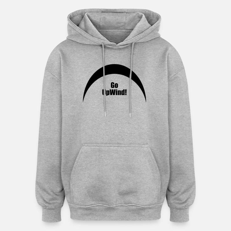 Go Upwind - Kitesurf - Sweat à capuche oversize unisexe - gris chiné