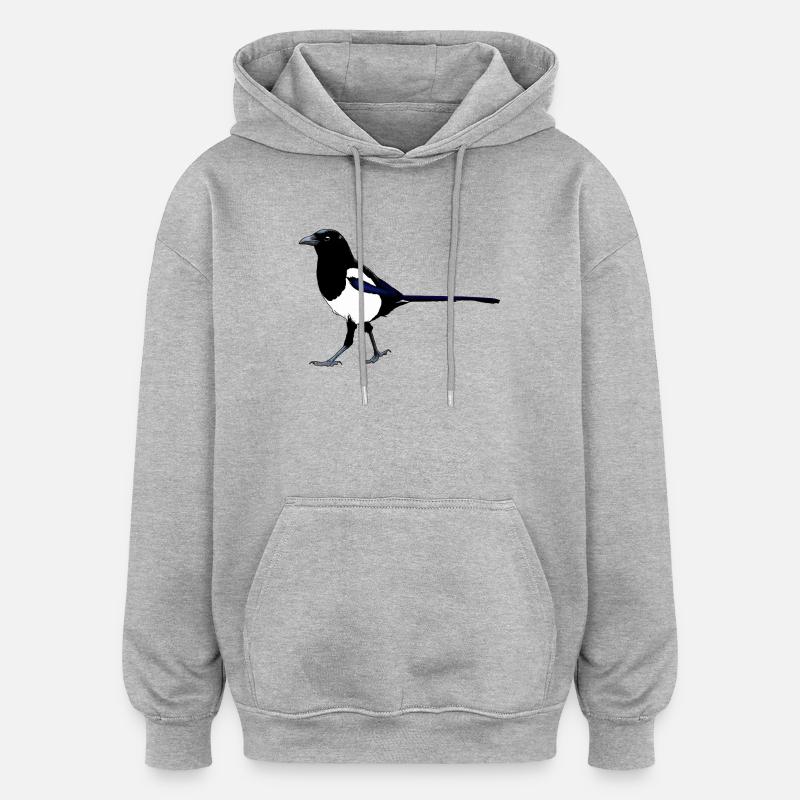 Pie - Sweat à capuche oversize unisexe - gris chiné