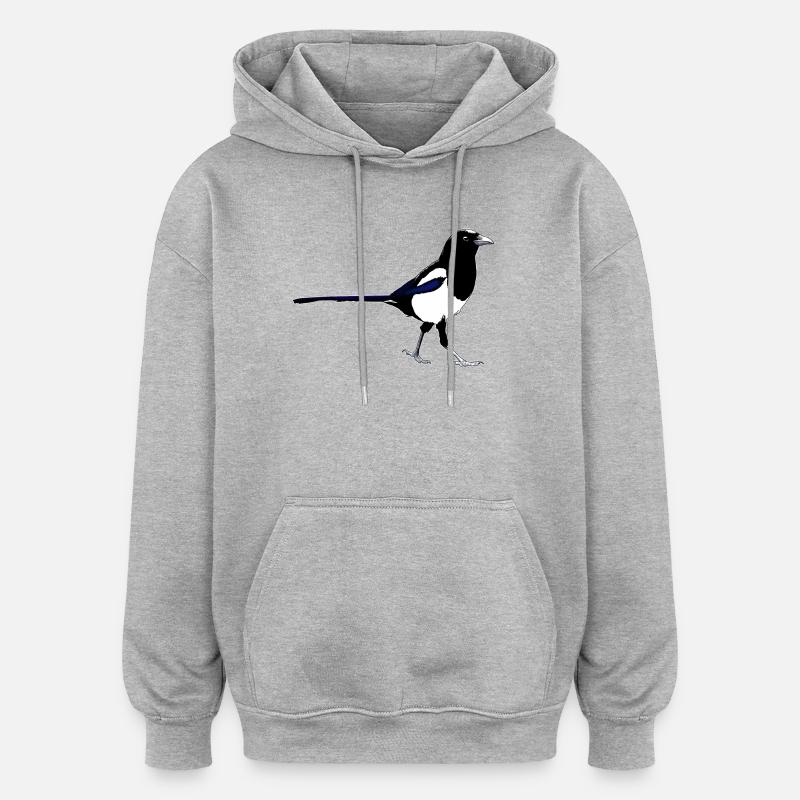 Pie - Sweat à capuche oversize unisexe - gris chiné