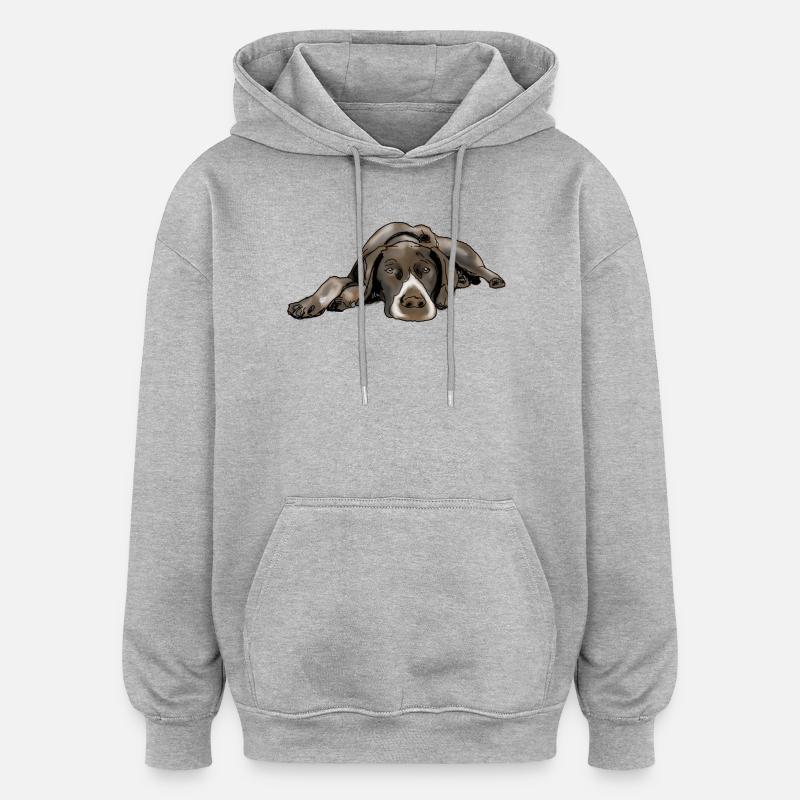 Pointer German Shorthair - Oversized Unisex Hoodie - heather grey