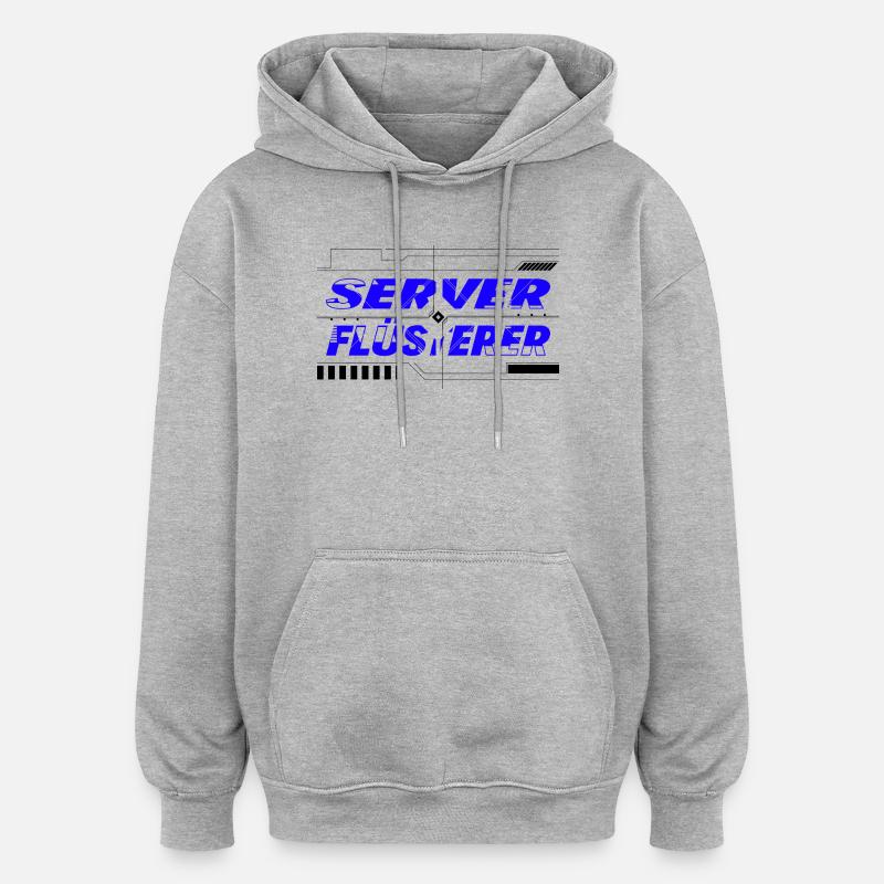 Server Flüsterer - Oversized Unisex Hoodie - Grau meliert