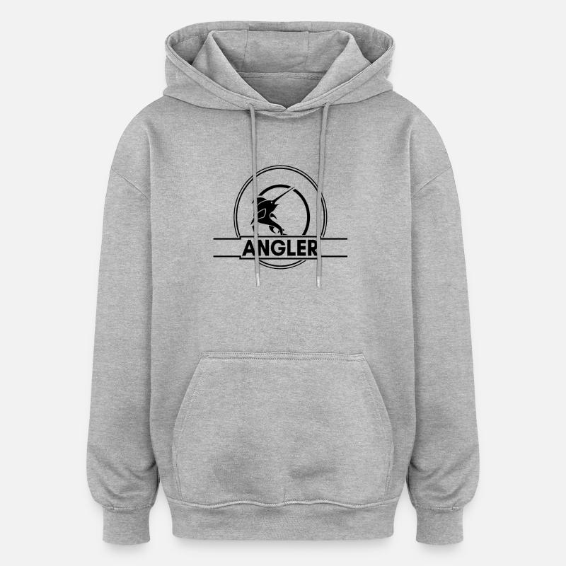 Pêcheur - Noir - Sweat à capuche oversize unisexe - gris chiné