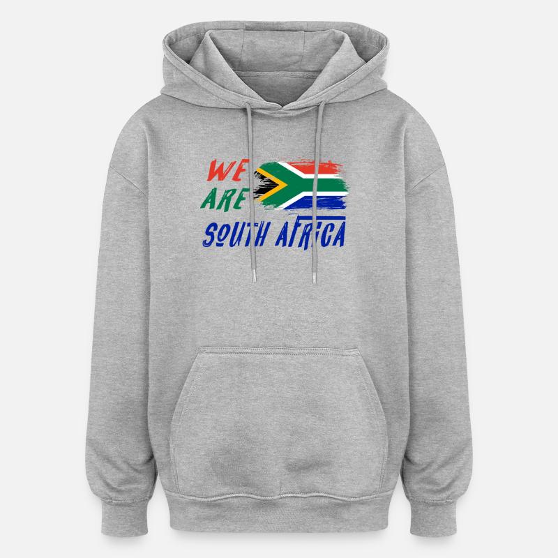 Nous sommes l'Afrique du Sud - Sweat à capuche oversize unisexe - gris chiné