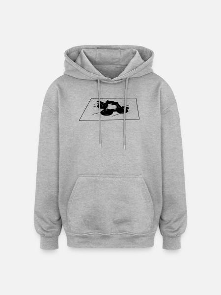 Glasvakuumglaser mit Glaslandschaft - Oversized Unisex Hoodie - Grau meliert