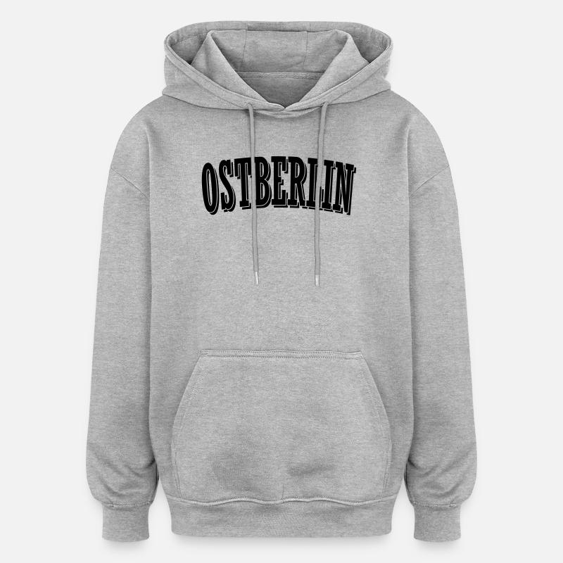 Maillot de Berlin-Est - Sweat à capuche oversize unisexe - gris chiné