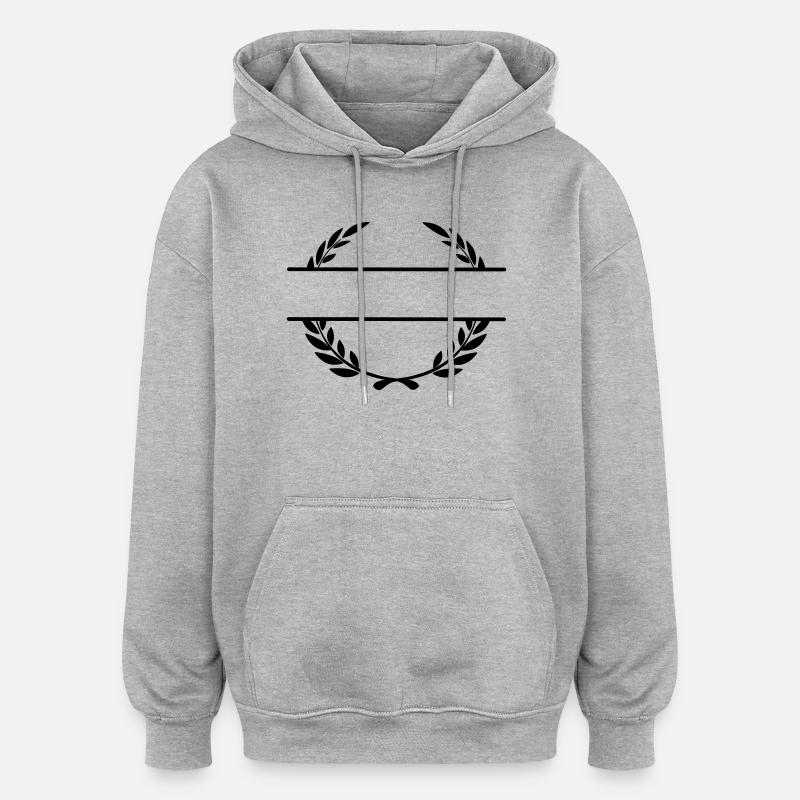 Bannière de nom Lauwerkrans - Sweat à capuche oversize unisexe - gris chiné