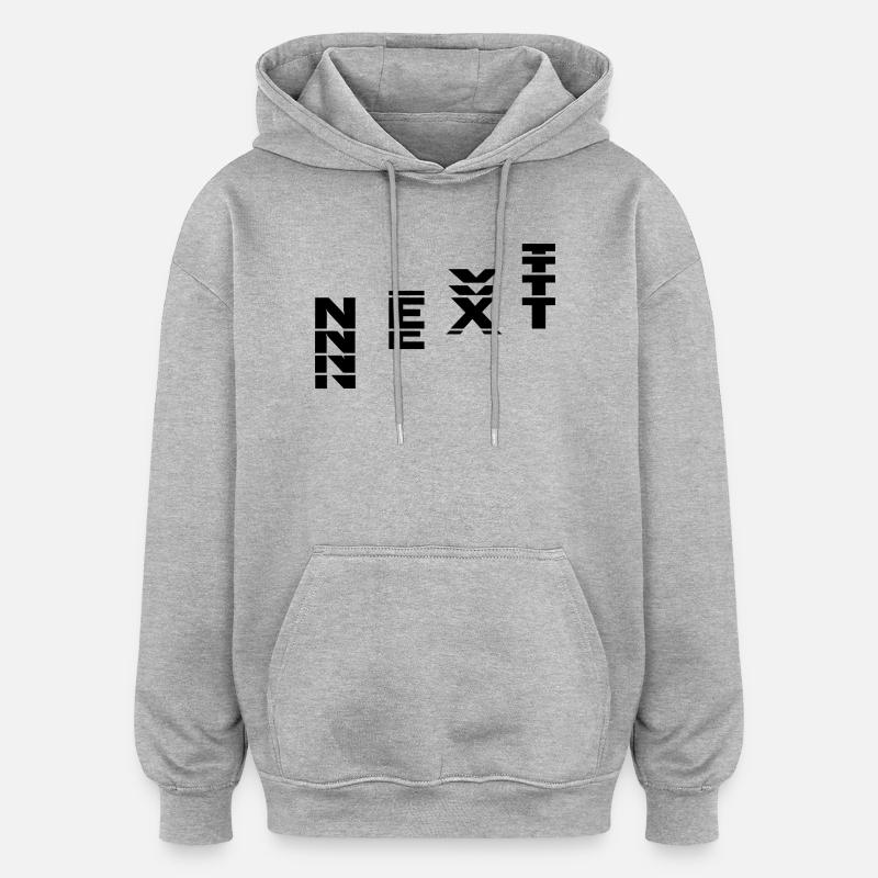 PROCHAIN - Sweat à capuche oversize unisexe - gris chiné