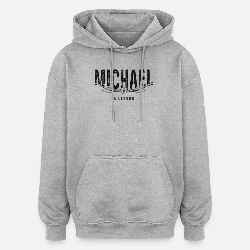 MICHAEL UNE LÉGENDE - Sweat à capuche oversize unisexe - gris chiné