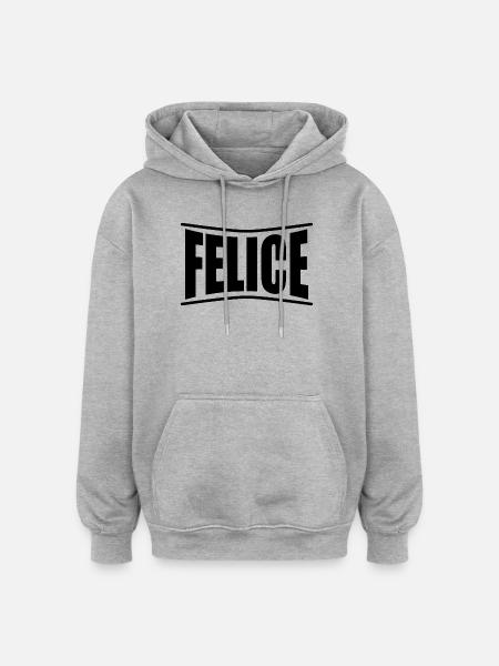 t-shirt Felice t-shirt gift idea - Oversized Unisex Hoodie - heather grey