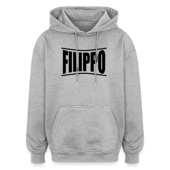 t-shirt Filippo idée cadeau t-shirt - Sweat à capuche oversize unisexe - gris chiné - Devant - Noah (186cm)