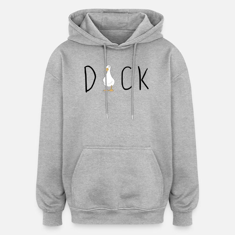 CANARD - Sweat à capuche oversize unisexe - gris chiné