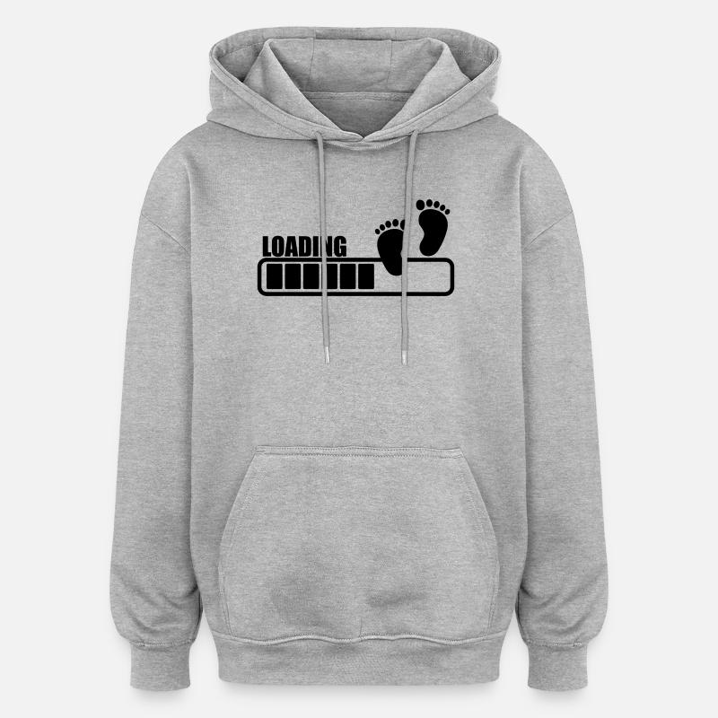 Recharge bébé - Sweat à capuche oversize unisexe - gris chiné