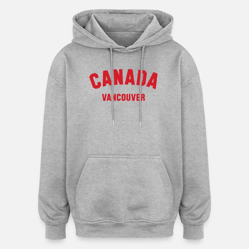VANCOUVER, Canada Kanada - Sweat à capuche oversize unisexe - gris chiné
