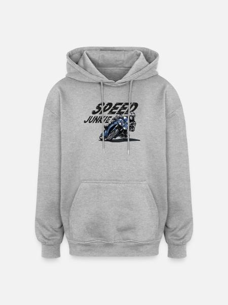 Speed Junkie - Motorcycle, Bike, Motorsport - Oversized Unisex Hoodie - heather grey