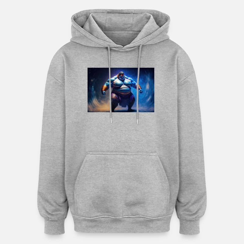 Sumo God - Sweat à capuche oversize unisexe - gris chiné