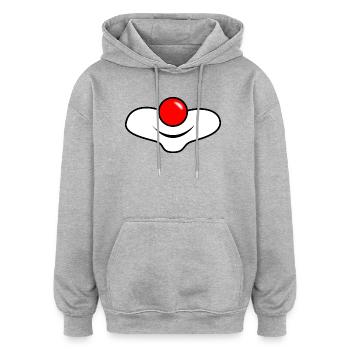 HUMOR. QUOTATION. MESSAGE. RETIREMENT. ANNIVERSARY. - Oversized Unisex Hoodie - heather grey - Front - Noah (186cm)