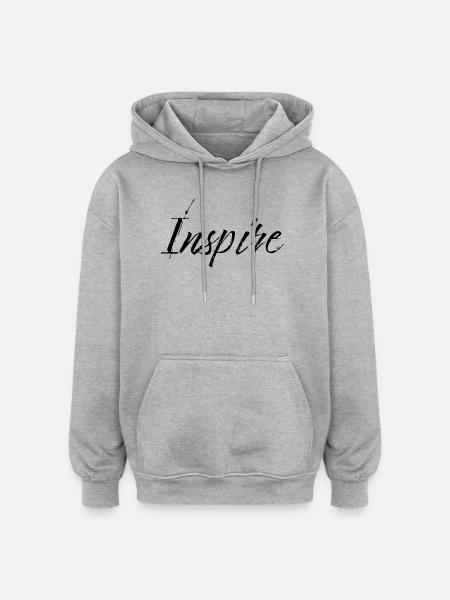 Inspire - Oversized Unisex Hoodie - heather grey