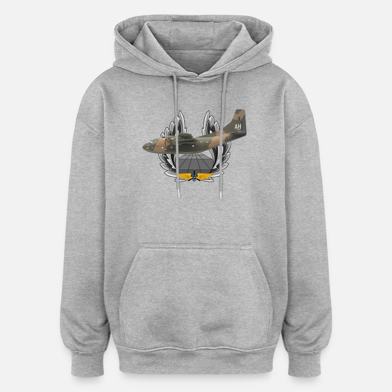 Fournisseur C-123 - Sweat à capuche oversize unisexe - gris chiné