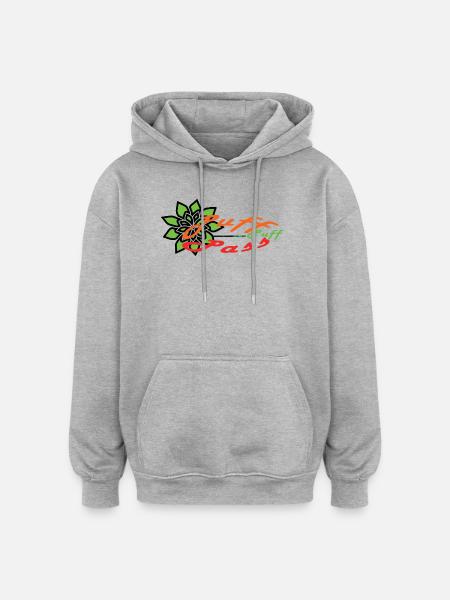 Puff-Puff-Pass !!! - Oversized Unisex Hoodie - heather grey