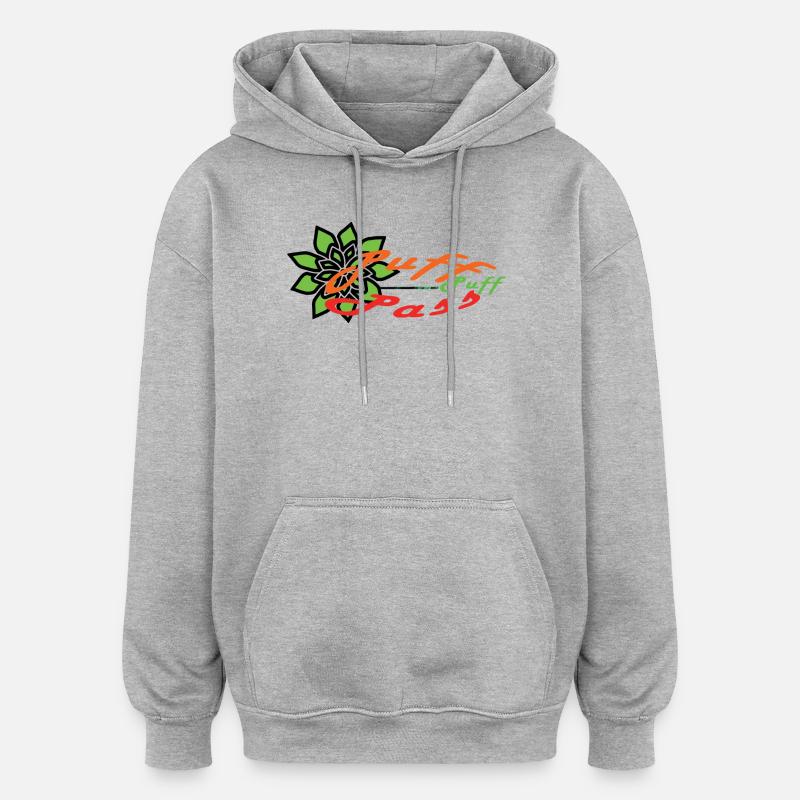 Puff-Puff-Pass !!! - Sweat à capuche oversize unisexe - gris chiné