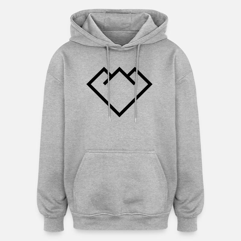 Mountain - Oversized Unisex Hoodie - heather grey