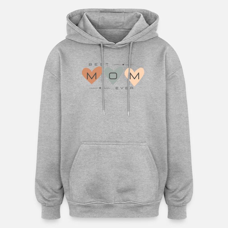 Meilleure maman de tous les temps - Sweat à capuche oversize unisexe - gris chiné