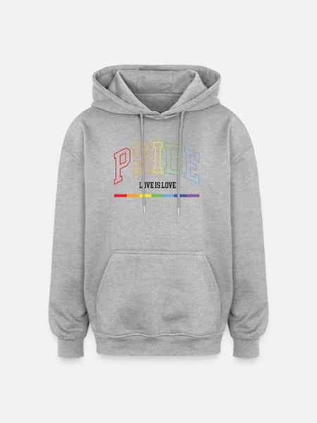 Pride. Love is Love - Oversized Unisex Hoodie - heather grey