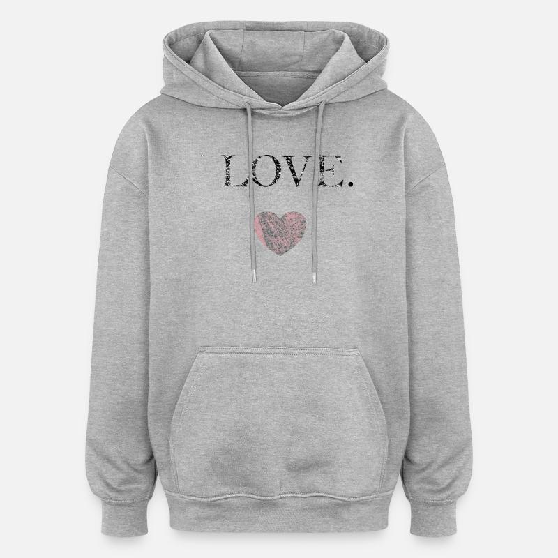 FOR HER - Oversized Unisex Hoodie - heather grey