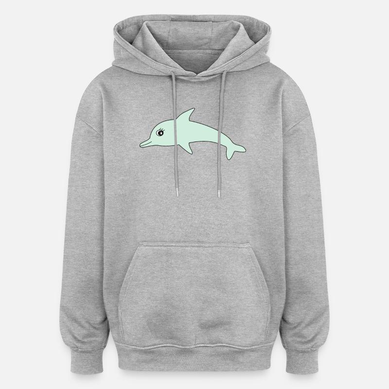 Dolphin Dolphins - Oversized Unisex Hoodie - heather grey