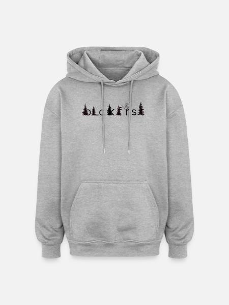 blckfrst black - Oversized Unisex Hoodie - Grau meliert