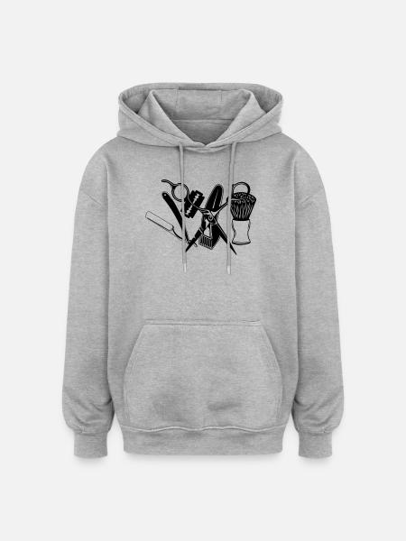 Shaving tools - Oversized Unisex Hoodie - heather grey