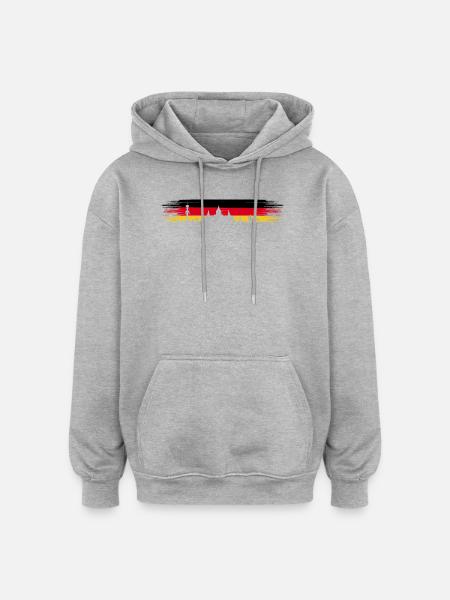 Hanover Germany Flag Lower Saxony Skyline - Oversized Unisex Hoodie - heather grey