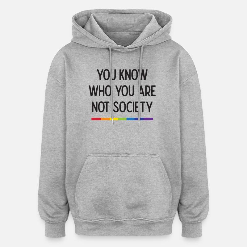 Lebe mit Stolz - Oversized Unisex Hoodie - Grau meliert