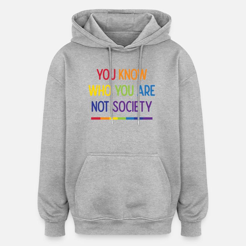 Lebe mit Stolz - Oversized Unisex Hoodie - Grau meliert
