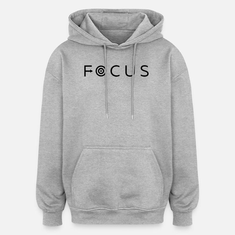 Foyer - Sweat à capuche oversize unisexe - gris chiné