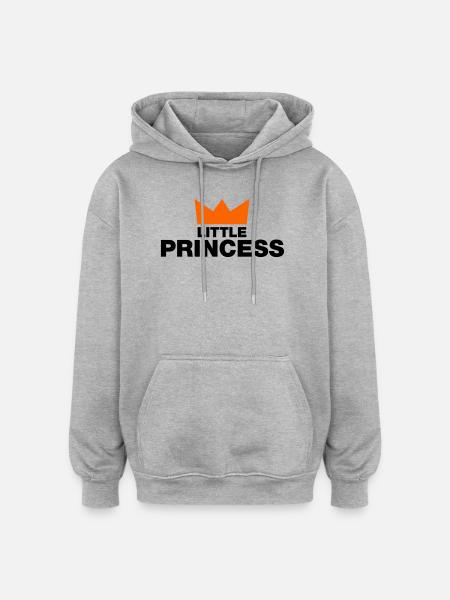 Little Princess mit Krone - Oversized Unisex Hoodie - Grau meliert
