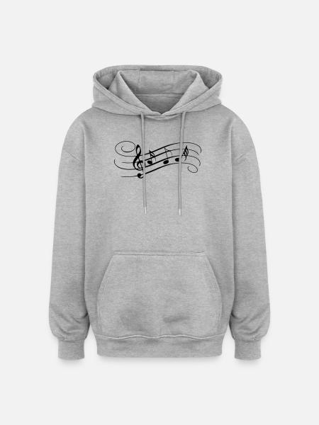 Soaring notes - Oversized Unisex Hoodie - heather grey