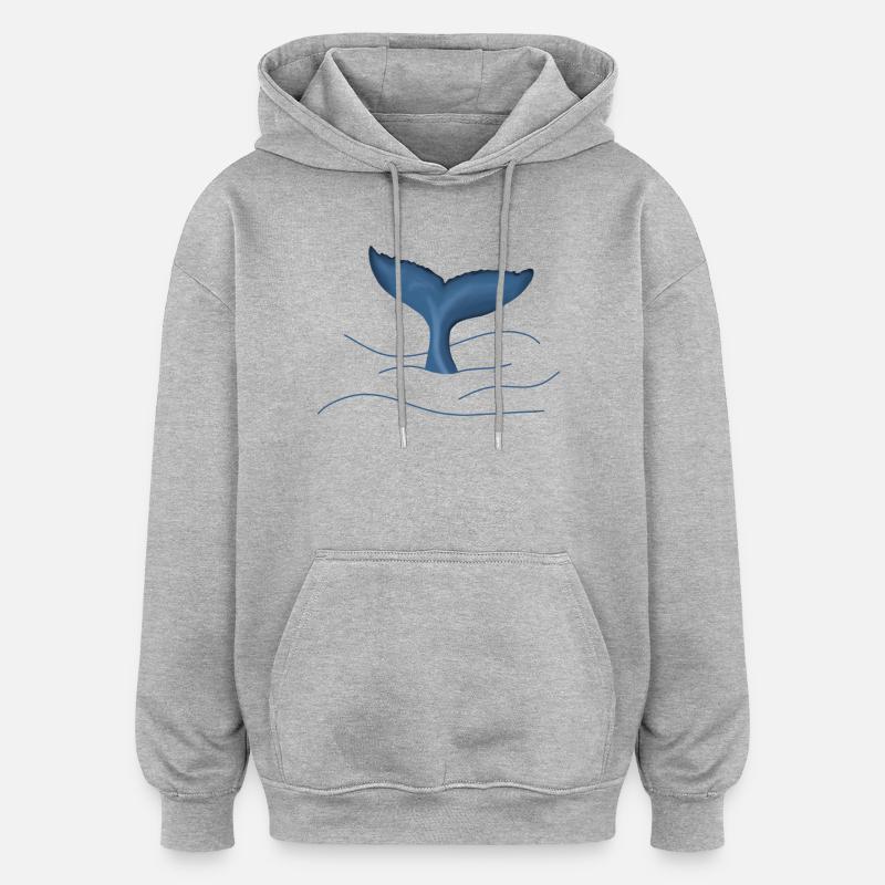 Walflosse Fluke - Oversized Unisex Hoodie - Grau meliert
