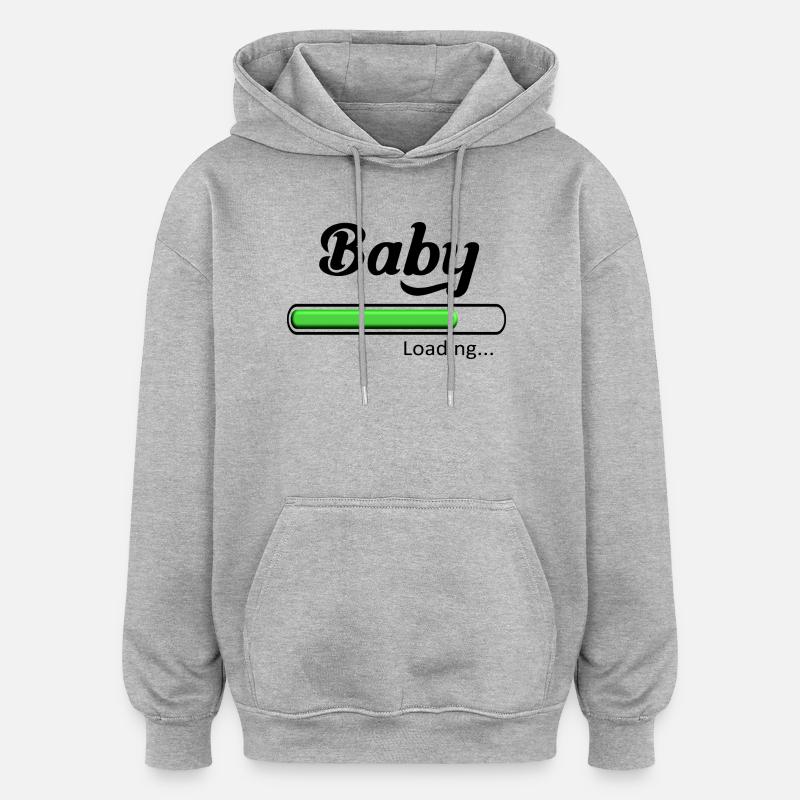 Baby loading. - Sweat à capuche oversize unisexe - gris chiné