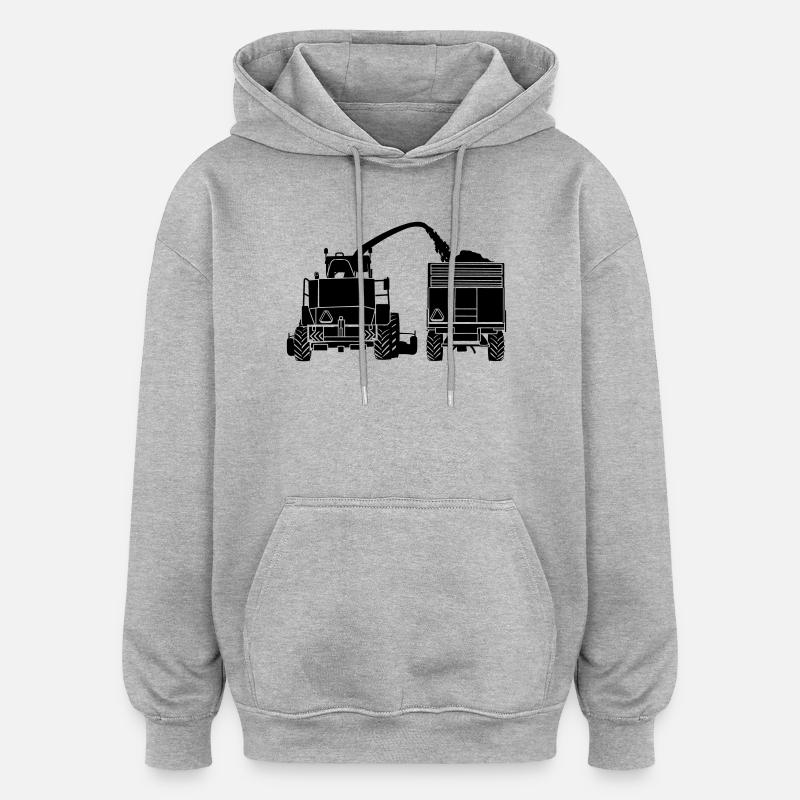 Corn chopper - Oversized Unisex Hoodie - heather grey