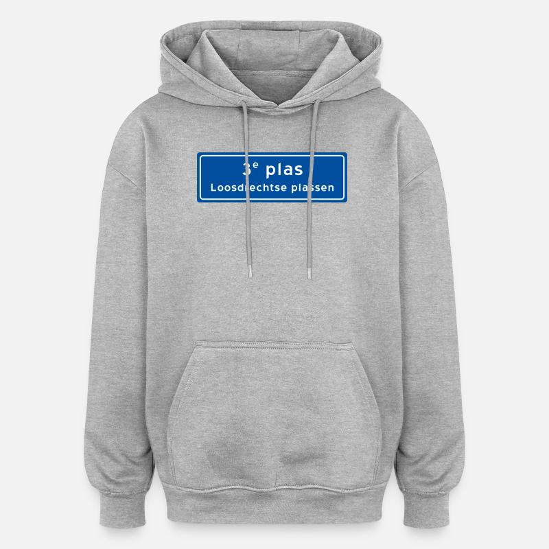 Loosdrechtse plassen 3rd plas - Oversized Unisex Hoodie - heather grey