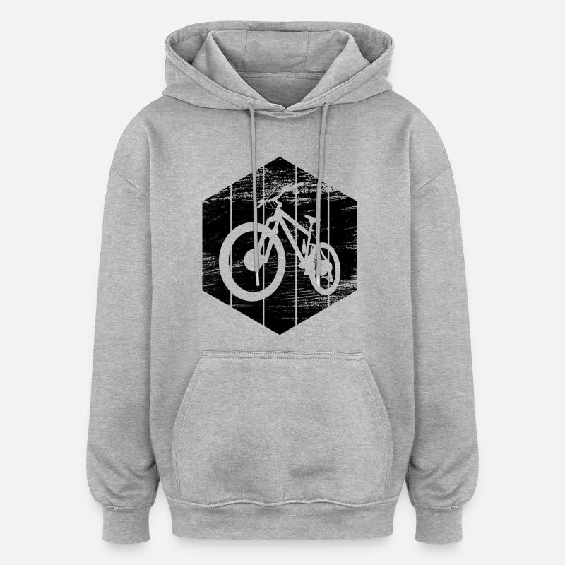 VTT - Sweat à capuche oversize unisexe - gris chiné