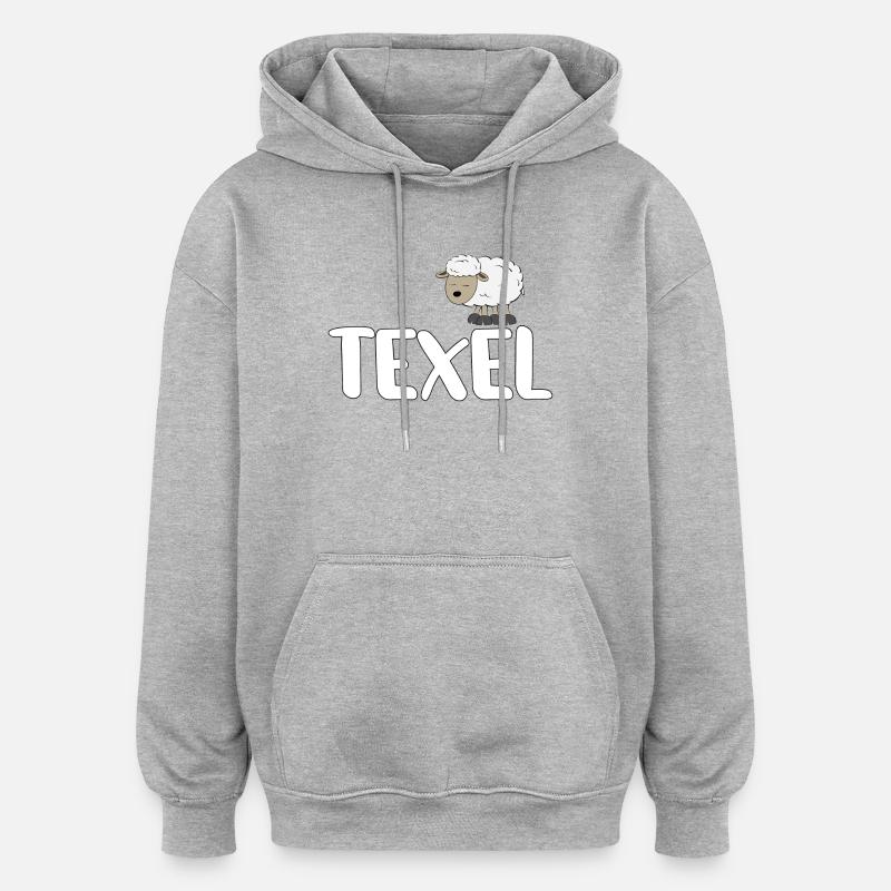 Sheep Texel (colourful version) - Oversized Unisex Hoodie - heather grey