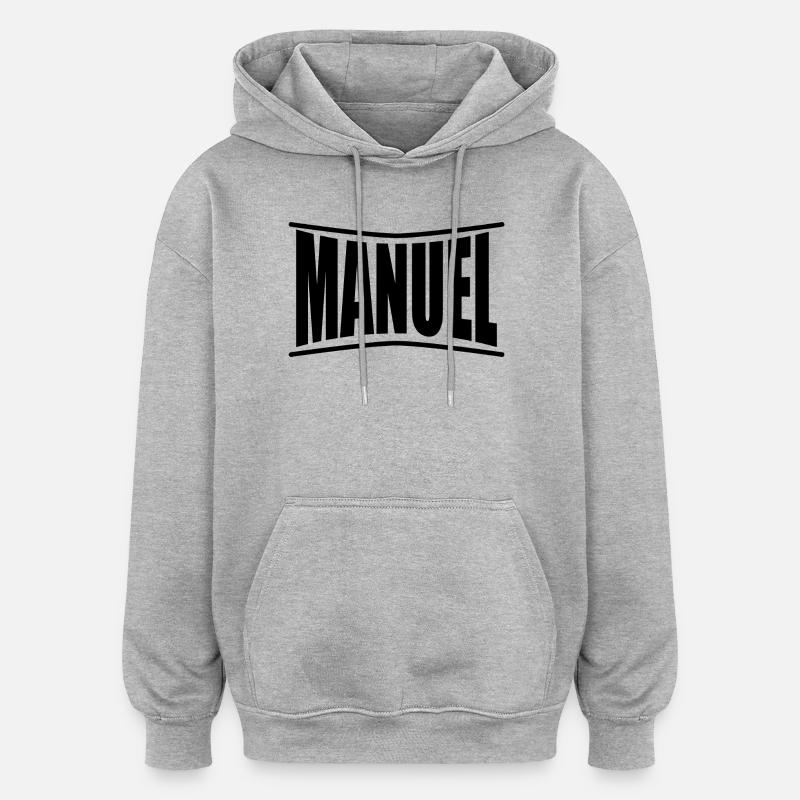 Idée cadeau t-shirt t-shirt manuel - Sweat à capuche oversize unisexe - gris chiné