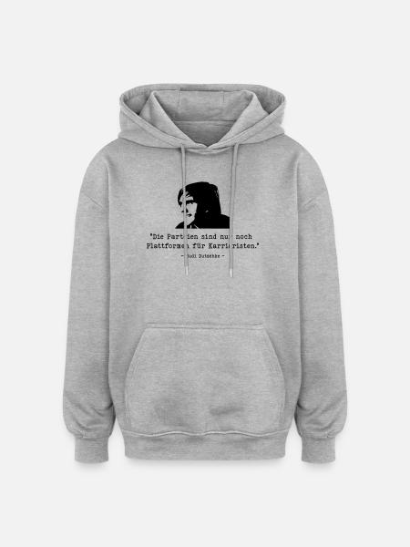 Dutschke Parties - Oversized Unisex Hoodie - heather grey