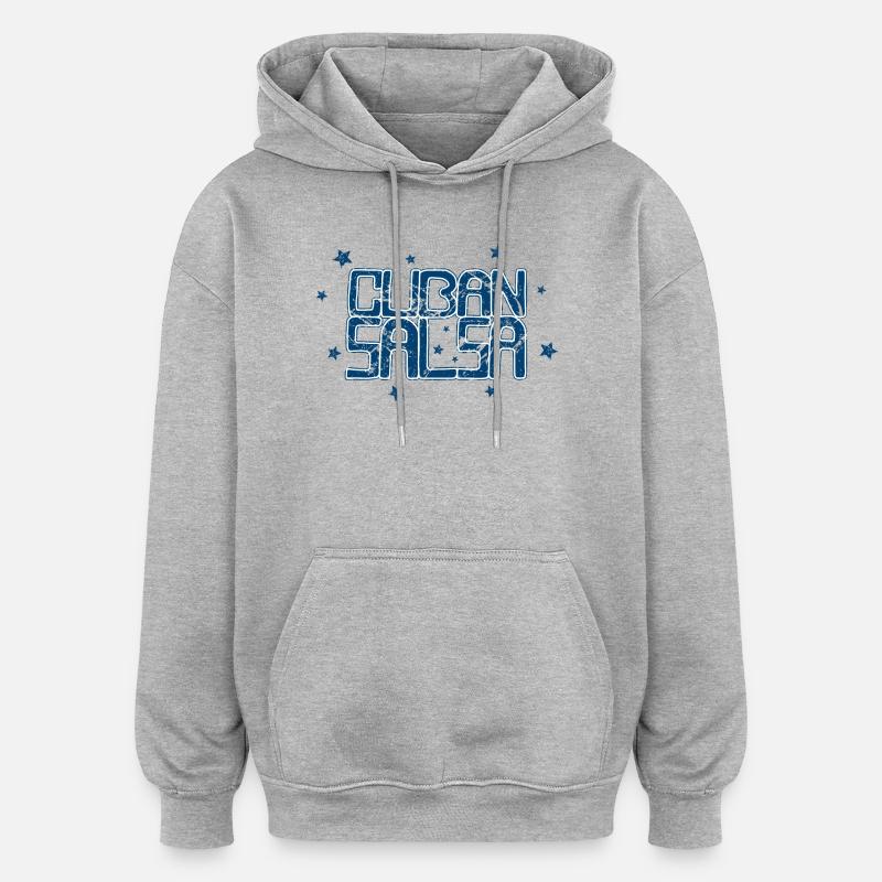 Cuban Salsa Rueda Timba Tanzen - Oversized Unisex Hoodie - Grau meliert
