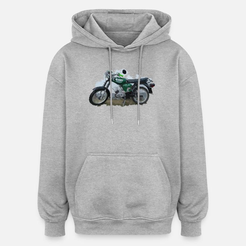 Moped - Oversized Unisex Hoodie - Grau meliert