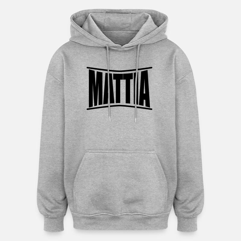 Mattia t-shirt t-shirt idée cadeau - Sweat à capuche oversize unisexe - gris chiné