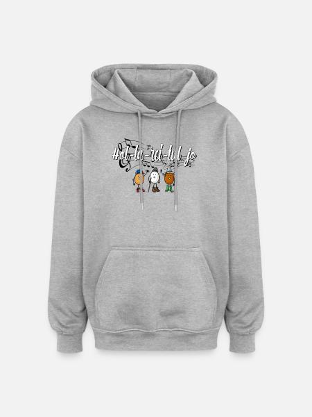 Wandern mit Freunden - Oversized Unisex Hoodie - Grau meliert